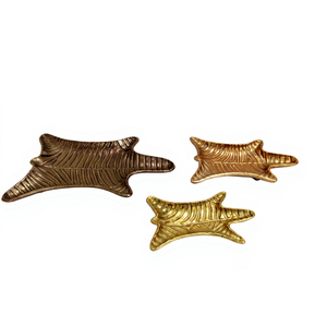 Bandejas Decorativas con Forma de Hoja, de una Sola Pieza, Modernas, de Aluminio, Artesanía, Decoración del Hogar, Tema de Plantas, Boda, Ramadán, Arte - Product Image 1