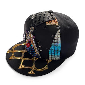 도매 플랫 브림 야구 모자 힙합 라인스톤 야구 모자 고라스 맞춤 디자이너 모자 도매 트러커 모자 - Product Image 2
