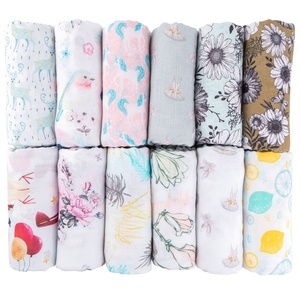 Manufacturers Ready Stock 2 Layers Bamboo Cotton Different Fabric Outdoor Travel Newborn Baby Girls Boys <strong>Muslin</strong> <strong>Swaddles</strong> <strong>Blanket</strong> - Product Image 1