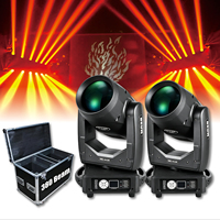 Lyre de scène à faisceau mobile Sharpy 380W 17R, avec flight case, double prisme, DMX512, CRI85, pour DJ, mariages, clubs et discothèques
