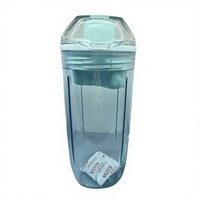 Vente en gros de bouteille shaker de 400ml à double paroi en plastique de haute qualité bouteille de boisson personnalisée sans BPA à boire directement