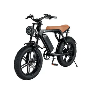 Eu Us Uk Magazijn Elektrische Dikke Band Fiets 20 Inch Fat Ebike Ouxi V8 Fatbike 48V Elektrische Fat Bike