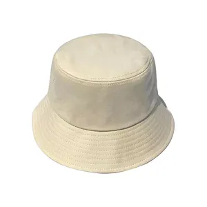 Chapeaux seau de marque privée, grand créateur, uni, vierge, en vrac, seau en coton pour adulte, broderie personnalisée, Logo imprimé, chapeau de pêcheur
