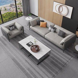 Sofá de Oficina de Cuero PU con Esponja de Alta Densidad, Resistente, para Recepción y Sala de Reuniones - Product Image 4