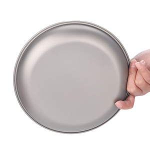Assiette en titane monocouche de 8,7 pouces, assiette portable pour la cuisine domestique, la cuisine de camping, la cuisson - Product Image 2