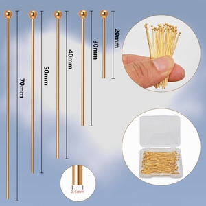 Gran oferta, 100 Uds., alfileres de bola, pendientes artesanales sin deslustre, pulsera, fabricación de joyas, accesorios, suministros - Product Image 3