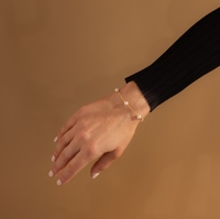 Minimaliste Dainty Pearl Station Bracelet Simple Or Perlé Charme Bracelet À La Mode Bracelets Cadeau pour Les Femmes