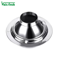HVAC 304/201 Acier Inoxydable Réglable Globe Oculaire Diffuseur Rond Jet Buse Ventilation pour Aéroport et Gare Ferroviaire