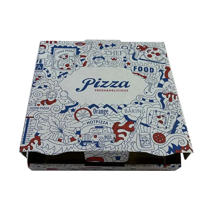 작은 midiam 상자 18 "x 18" 도매 검은 일반 100 pcs 골판지 피자 상자 식품 사용