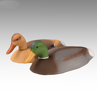Moitié Flottant Blanc Corps Complet Mousse Shell Ture Soufflage Électrique Mouvement EVA Plastique Colvert Bois Canard Leurre Chasse à Vendre
