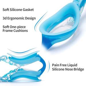 مجموعة من 2 نظارات سباحة للأطفال مضادة للأشعة فوق البنفسجية ومضادة للضباب بتصميم شفاف بدون تسرب للأطفال والشباب من سن 3 إلى 12 عامًا - Product Image 5