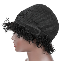 Wig Rambut Remy Pendek Bob Afro Keriting untuk Wanita Kulit Hitam, Tanpa Lace Front, Grade 12A, Rambut India, Grosir 1 Buah