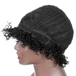 Peluca de cabello humano Bob corto al por mayor, pelucas rizadas Afro para mujeres negras, pelucas de cabello humano sin encaje frontal - Product Image 6