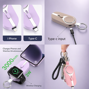 แบตสำรองพลังงานแสงอาทิตย์แบบพกพา 2000mAh ชาร์จไร้สาย Type-C ชาร์จเร็ว สำหรับโทรศัพท์มือถือ นาฬิกา ใช้ในกรณีฉุกเฉิน ของขวัญ - Product Image 5