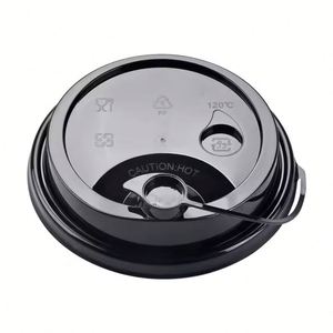 Couvercle anti-déversement PP à ouverture facile pour gobelets jetables de thé aux perles et de café, gobelets Boba, diamètre 90/98 mm, transparent, en stock - Product Image 2