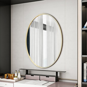 Miroirs décoratifs ovales encadrés <span class=keywords><strong>de</strong></span> dorure, <span class=keywords><strong>miroir</strong></span> mural elliptique, <span class=keywords><strong>miroir</strong></span> mural pour <span class=keywords><strong>salle</strong></span> <span class=keywords><strong>de</strong></span> <span class=keywords><strong>bain</strong></span> - Product Image 3
