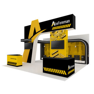 דוכן התערוכה דוכן סטנד 20ft x20ft מודולרי אלומיניום מודולרי אלומיניום מודולרי מותאם אישית באופן מלא עבור תערוכות מסחר - Product Image 1