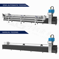 Découpeuse de tube laser à fibre Qiangang 2kW pour tuyaux en acier inoxydable CNC à haute productivité automatique Cypcut HIWIN