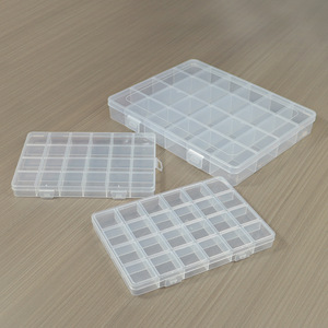 24 Grid Transparent Jewelry Storage Box For Earrings Earplugs Beads Nail Art Desktop Organizer With Lid Yiwu Origin - Product Image 4