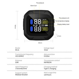 Kyto — système de contrôle de pression des pneus de <span class=keywords><strong>moto</strong></span>, TPMS USB sans fil, meilleur vente - Product Image 4