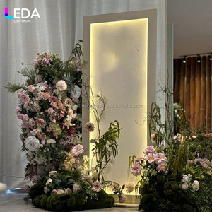 LEDA New Design LED White Acrylic PVC <b>Backdrop</b> <b>Stand</b> Arch for Wedding Party Events Decoration - Product Image 3