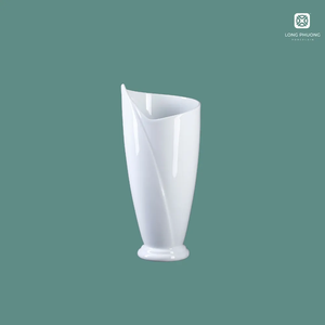 OEM Son Thuy White <b>Vase</b> - Custom Modern <b>Ceramic</b> Tabletop Decoration for Home or Office - Product Image 2