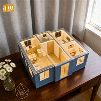 Casa Contenedor Expandible de 20 pies, Mini Casa Prefabricada con Iluminación para Planificación de Proyectos