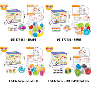 Jouet de tri de poulet d'oeufs de <span class=keywords><strong>pâques</strong></span> pour les tout-petits avec jeu de correspondance des couleurs de forme Activité de voyage éducative pour l'apprentissage préscolaire - Product Image 6