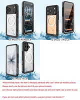 Étui de protection étanche IP68 pour iPhone 18 17 Pro Max / 18 17 Pro / 17, résistant aux chocs, pour la plongée sous-marine et la natation, coque intégrale scellée