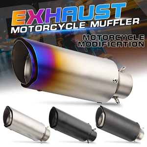 Tubo de Escape para Motocicleta CHMotor con Adhesivo de Logotipo Gratis, Silenciador Slip-on para Yamaha FZ6 R3 <span class=keywords><strong>Ninja</strong></span> 400 CBR650R GSXR <span class=keywords><strong>600</strong></span> - Product Image 2