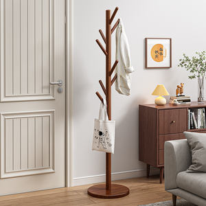 <span class=keywords><strong>Appendiabiti</strong></span> Moderno in Legno Massello da Pavimento <span class=keywords><strong>a</strong></span> <span class=keywords><strong>Soffitto</strong></span>, <span class=keywords><strong>Appendiabiti</strong></span> da Parete per Camera da Letto con Facile Montaggio - Product Image 4