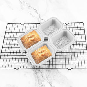 Molde de silicona de grado alimenticio para repostería, fácil de desmoldar, 4 compartimentos, molde para hornear DIY, para hacer pasteles y pan - Product Image 6