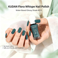 Vernis à ongles KUDAN brillant vert turquoise foncé, pelable, sans lampe, non toxique, pour manucure DIY à domicile, vente en gros