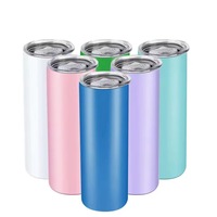 Mug de voyage isotherme classique en acier inoxydable de 15 oz, à double paroi, sans BPA, anti-fuite, résistant à l'ébullition, design mince pour sublimation
