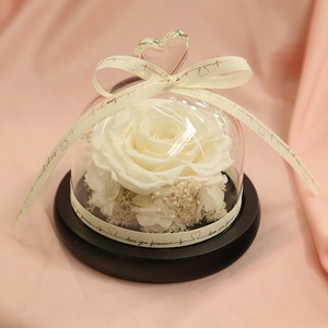 Wholesale A-gradeRoses Head in Glass Dome for Valentine's Day Mother's Day Gift Wedding Home Decor <strong>Eternal</strong> Flower - Product Image 5