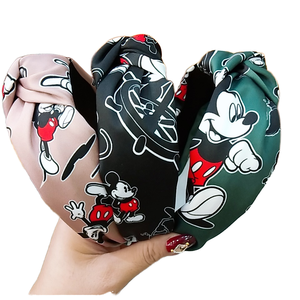 Fascia per Capelli Antiscivolo Unisex SongMay con Logo Personalizzato, Fodera in Raso, Fascia per Capelli Mickey, Tiara per Donne, Cura della Pelle, Sonno e Spa - Product Image 1