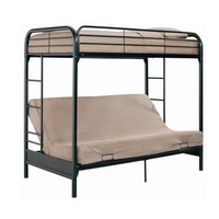 Vente en gros Lit mezzanine industriel en fer à structure métallique Lit superposé double queen grande taille avec lit simple ou bureau pour hôtels et chambres à coucher