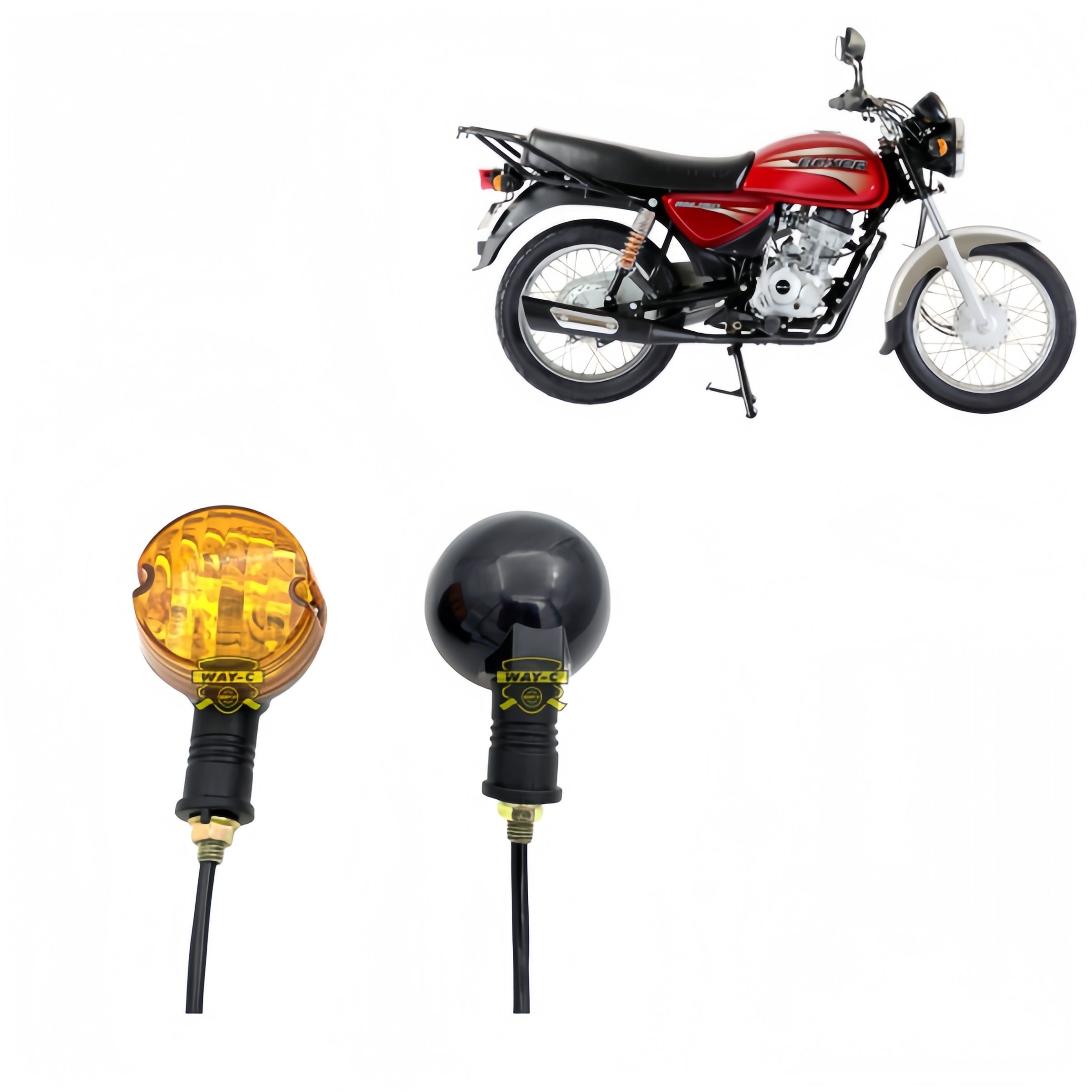 Bajaj Motorcycle Indicators Durable Bright Signal Lights - Main Image