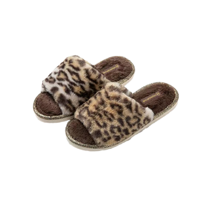 Pantuflas de Invierno para Mujer, Forradas de Felpa, Transpirables, con Estampado de Leopardo, Suela Gruesa, Resistentes a las Manchas, para el Hogar - Product Image 2