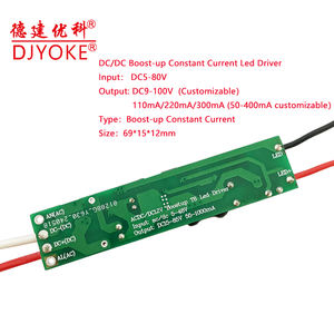 DC DC <span class=keywords><strong>Driver</strong></span> LED <span class=keywords><strong>Boost</strong></span> voltase rendah, DC12-24V/36V hingga DC12-100V 50-350Ma untuk lampu tabung luar ruangan tenaga surya - Product Image 4
