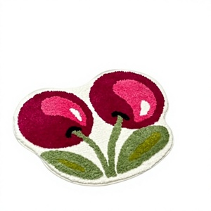 Floral American Style Cotton Eco-Friendly <b>Absorbent</b> <b>Bath</b> <b>Mat</b> with Rectangle Shape Machine Made for Bathroom Floor Use - Product Image 1