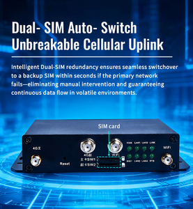 נתב סלולרי תעשייתי <span class=keywords><strong>4G</strong></span> <span class=keywords><strong>LTE</strong></span> Cat4 עמיד לתנאי חוץ, מהירות 300Mbps, טווח טמפרטורות רחב, התקנה על פס DIN, כניסת מתח רחבה, נתב כפול סים - Product Image 5