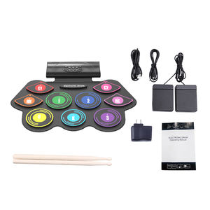 Kit de <span class=keywords><strong>batterie</strong></span> électronique enroulable en gros, ensemble de percussions coloré avec <span class=keywords><strong>batterie</strong></span> et haut-parleur – Idéal comme cadeau - Product Image 3