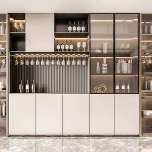 ตู้ไซด์บอร์ดไม้เนื้อแข็งกันฝุ่นสำหรับห้องนั่งเล่นและห้องอาหาร ทำความสะอาดง่าย - Product Image 1