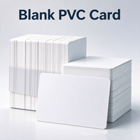 Kartu PVC Kosong CR80 Grosir Standar 30Mil, Kartu Plastik Putih yang Dapat Dicetak untuk ID Badge dan Printer Kartu