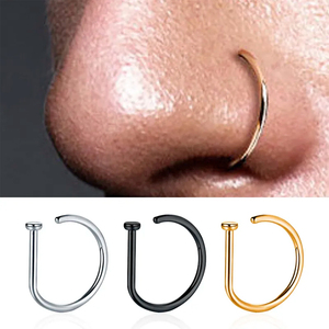 1 ud. Anillo de Nariz <span class=keywords><strong>Falso</strong></span> para Mujer y <span class=keywords><strong>Hombre</strong></span>, Acero Quirúrgico 20G, Joyería de <span class=keywords><strong>Piercing</strong></span> <span class=keywords><strong>Falso</strong></span>, Aro de <span class=keywords><strong>Labio</strong></span>, Septum, Nariz, Joyería Corporal - Product Image 2