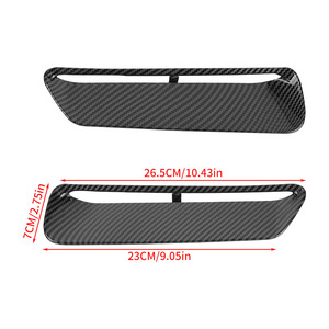 Couvre-ventilateur de capot pour Dodge Challenger 2015-2022, motif carbone ABS, installation par colle, pièce de modification automobile - Product Image 2