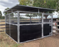 Écurie temporaire pour événements, box modulaire portable pour chevaux, structure robuste antirouille, panneaux latéraux en HDPE anti-chocs