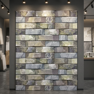 300x600mm aspect attrayant brique motif 3d 30x60cm extérieur céramique 12x24 carreaux muraux pour la décoration d'élévation de restaurant extérieur - Product Image 6