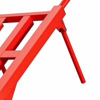 Chariot à main industriel en acier robuste haute capacité avec roues pneumatiques de 10 pouces, pliable, avec pieds stabilisateurs OEM